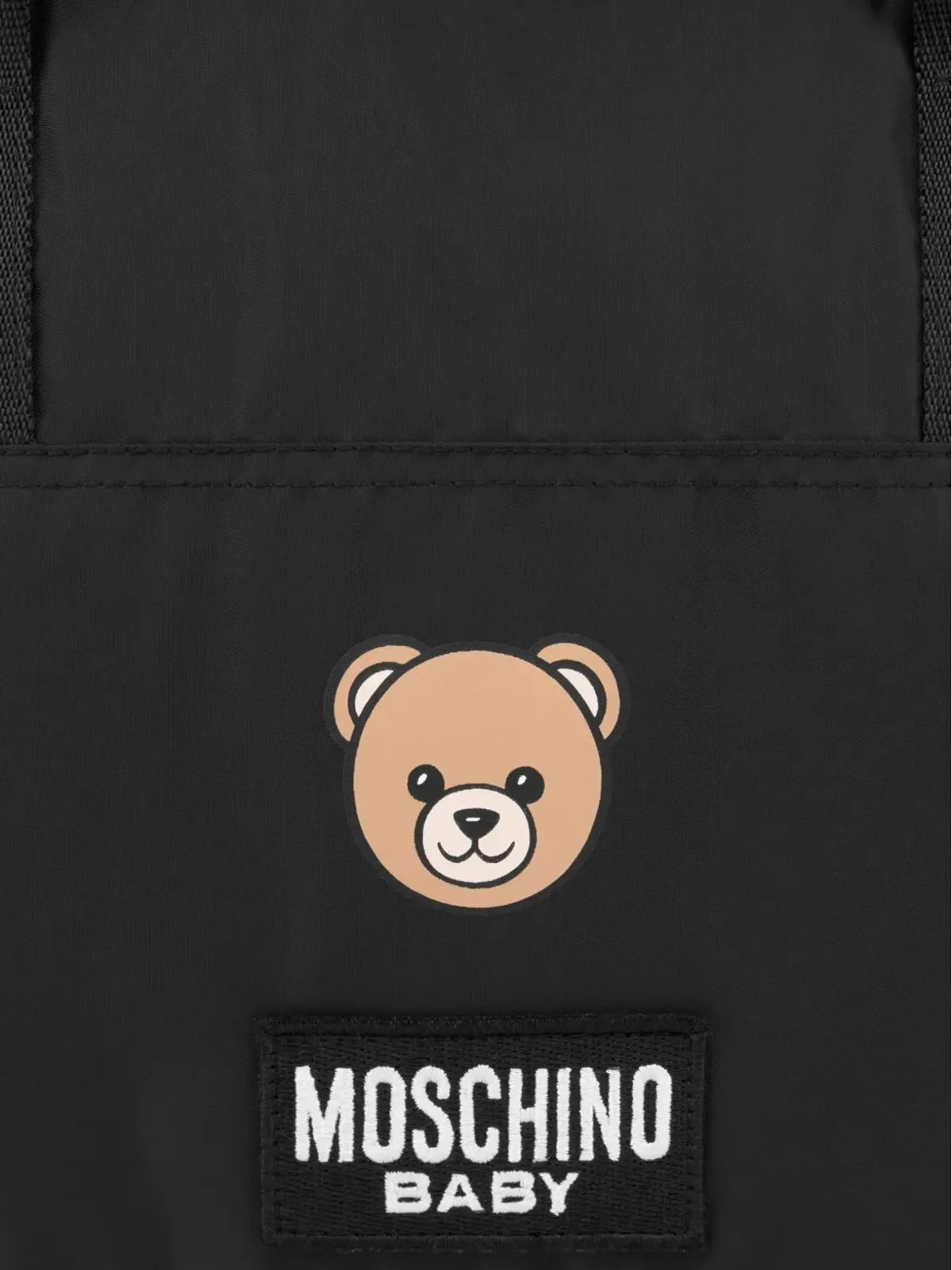 Moschino Kids ロゴプリント おむつ替えバッグ ブラック - 画像3