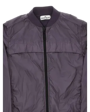 Stone Island Junior クリンクル・レップス・パネルジップアップジャケット - サムネイル2