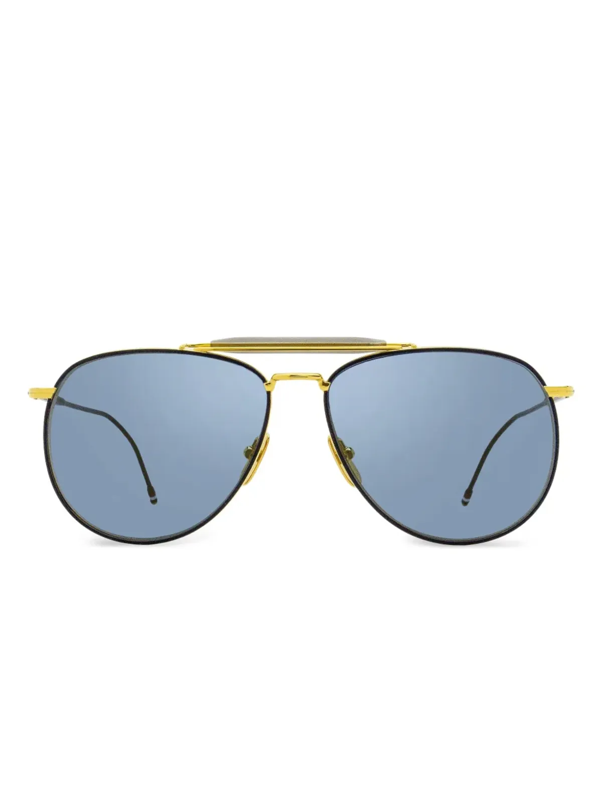 Thom Browne Eyewear パイロットフレーム メタル サングラス - ゴールド - 画像1