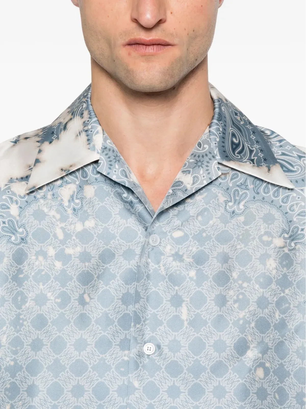 AMIRI ペイズリーパターン シルクシャツ - ブルー - 画像5