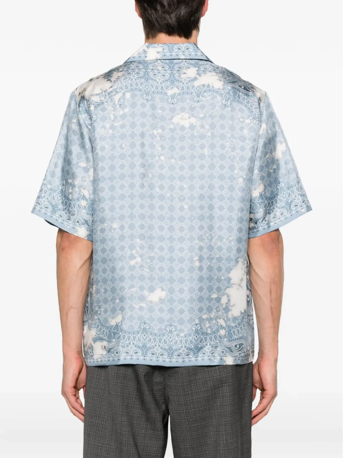 AMIRI ペイズリーパターン シルクシャツ - ブルー - 画像4