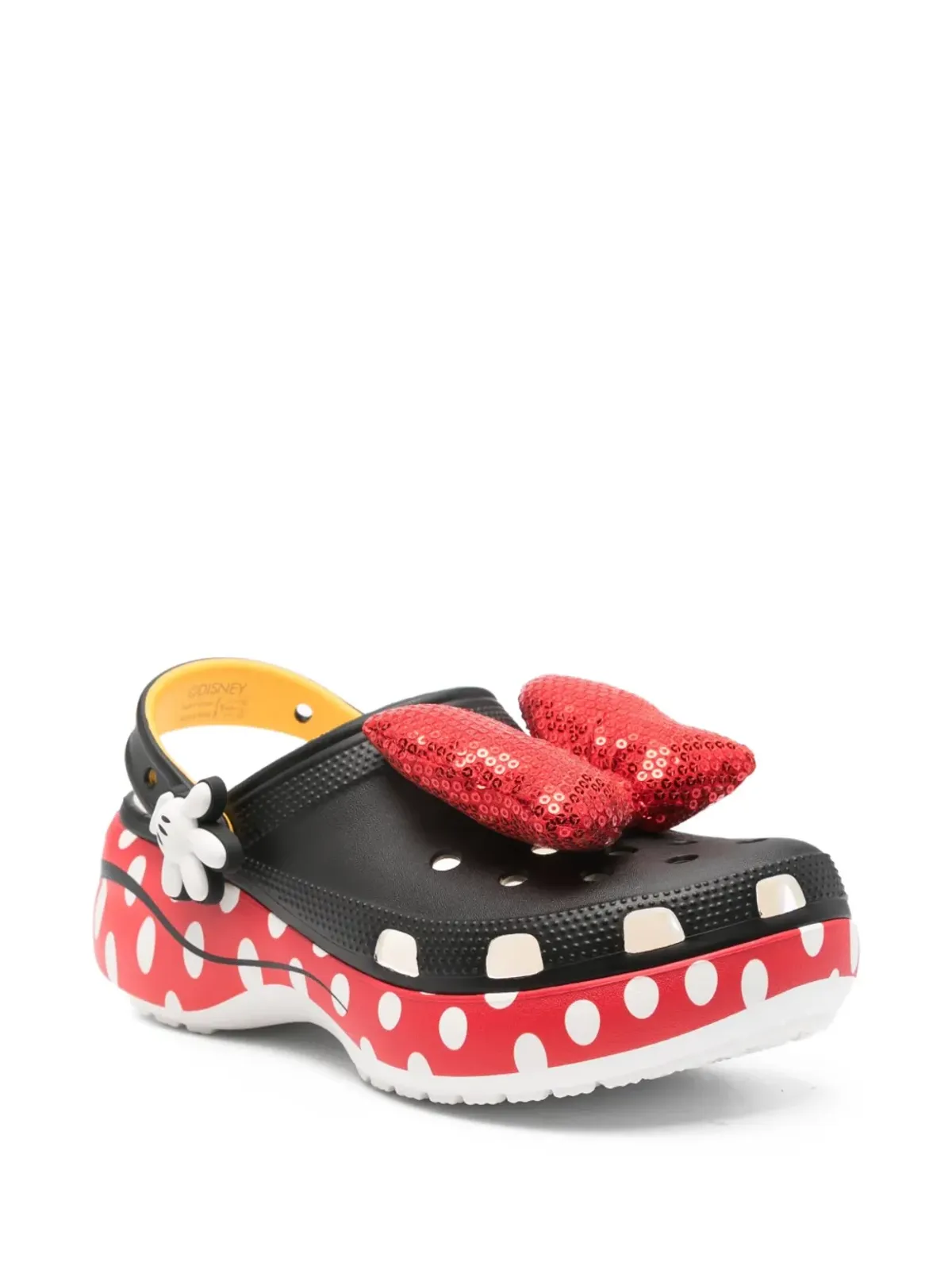 Crocs ディズニー ミニーマウス クラシック プラットフォーム クロッグ ミュール - ブラック - 画像2