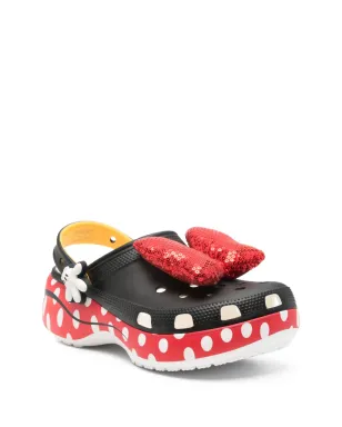 Crocs ディズニー ミニーマウス クラシック プラットフォーム クロッグ ミュール - ブラック - サムネイル2
