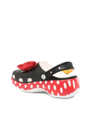 Crocs ディズニー ミニーマウス クラシック プラットフォーム クロッグ ミュール - ブラック - サムネイル3