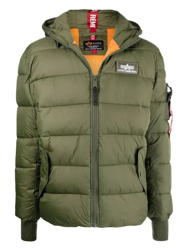 ALPHA INDUSTRIES Alpha Industries フード付きキルティングジャケット（グリーン）の商品画像