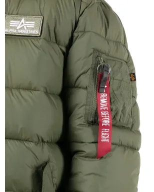 Alpha Industries フード付きキルティングジャケット（グリーン） - サムネイル5