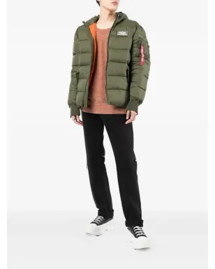 Alpha Industries フード付きキルティングジャケット（グリーン） - サムネイル2