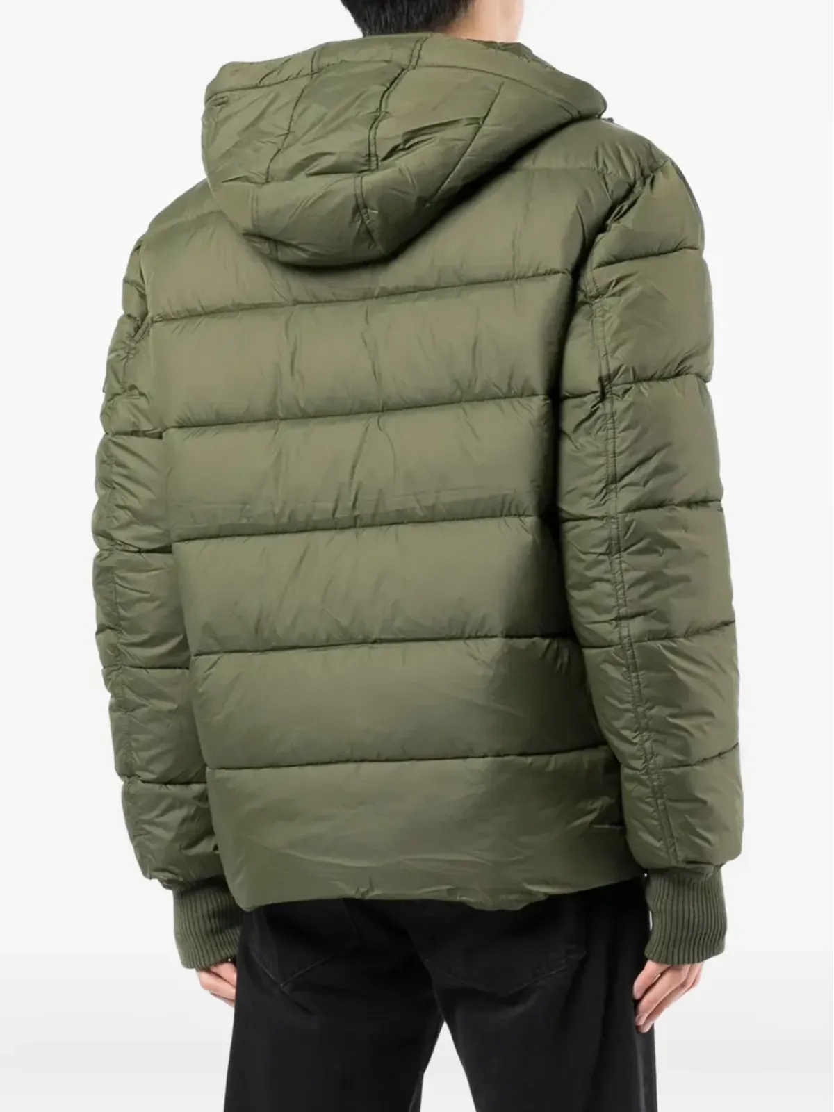 Alpha Industries フード付きキルティングジャケット（グリーン） - 画像4