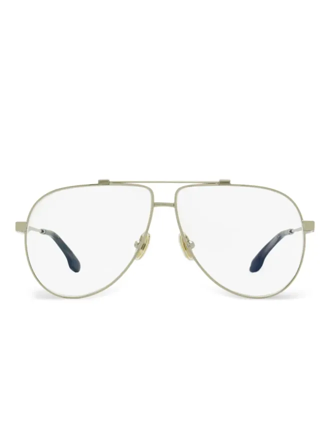 Victoria Beckham Eyewear Victoria Beckham Eyewear パイロットフレーム メタル眼鏡 - シルバーの商品画像