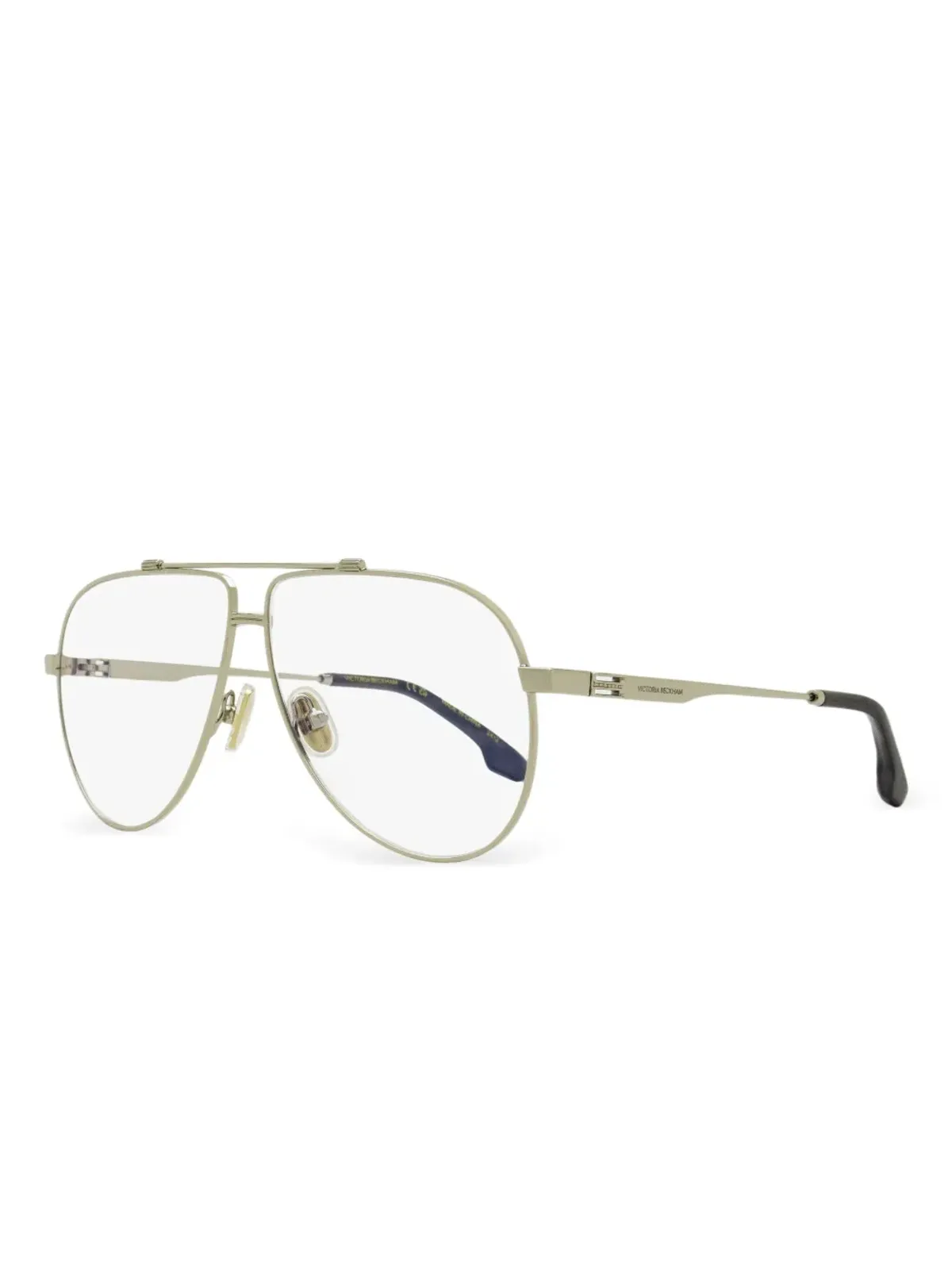 Victoria Beckham Eyewear パイロットフレーム メタル眼鏡 - シルバー - 画像2
