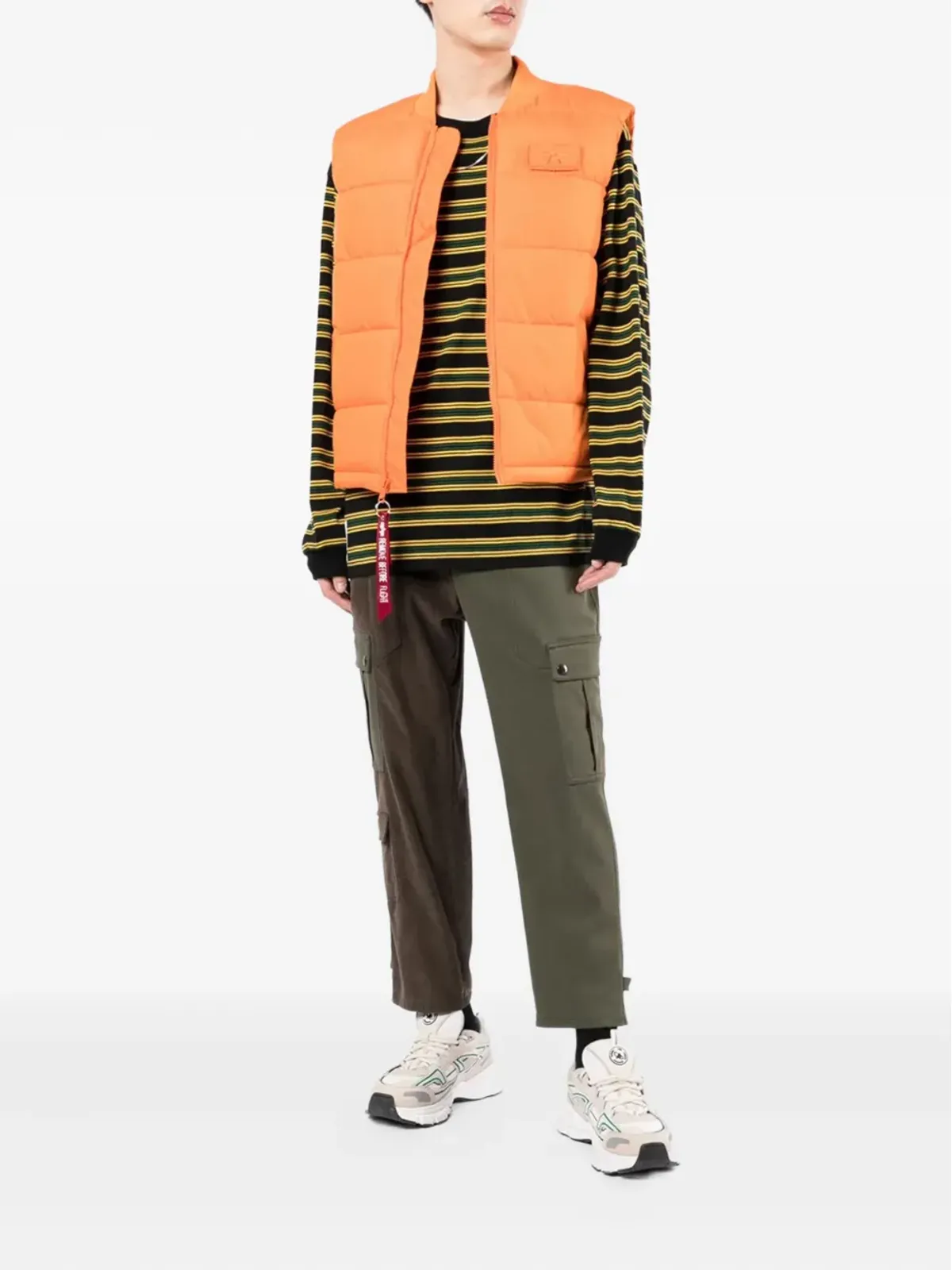 Alpha Industries キルティッド ロゴパッチ ジレ - 画像2