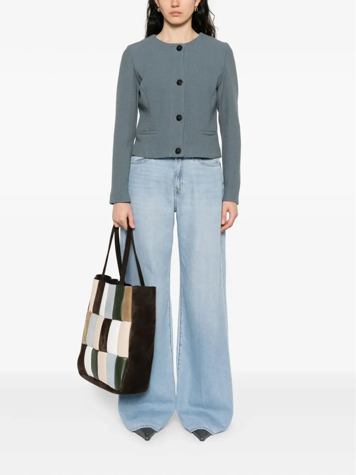 7 For All Mankind ボタンフライ付きストレートジーンズ - 画像2