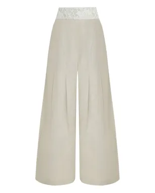 Lethicia Bronstein レースインサートプリーツパンツ - サムネイル1