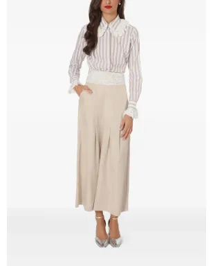Lethicia Bronstein レースインサートプリーツパンツ - サムネイル5