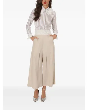 Lethicia Bronstein レースインサートプリーツパンツ - サムネイル2