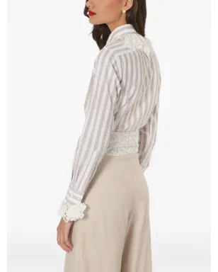 Lethicia Bronstein レースインサートプリーツパンツ - サムネイル3