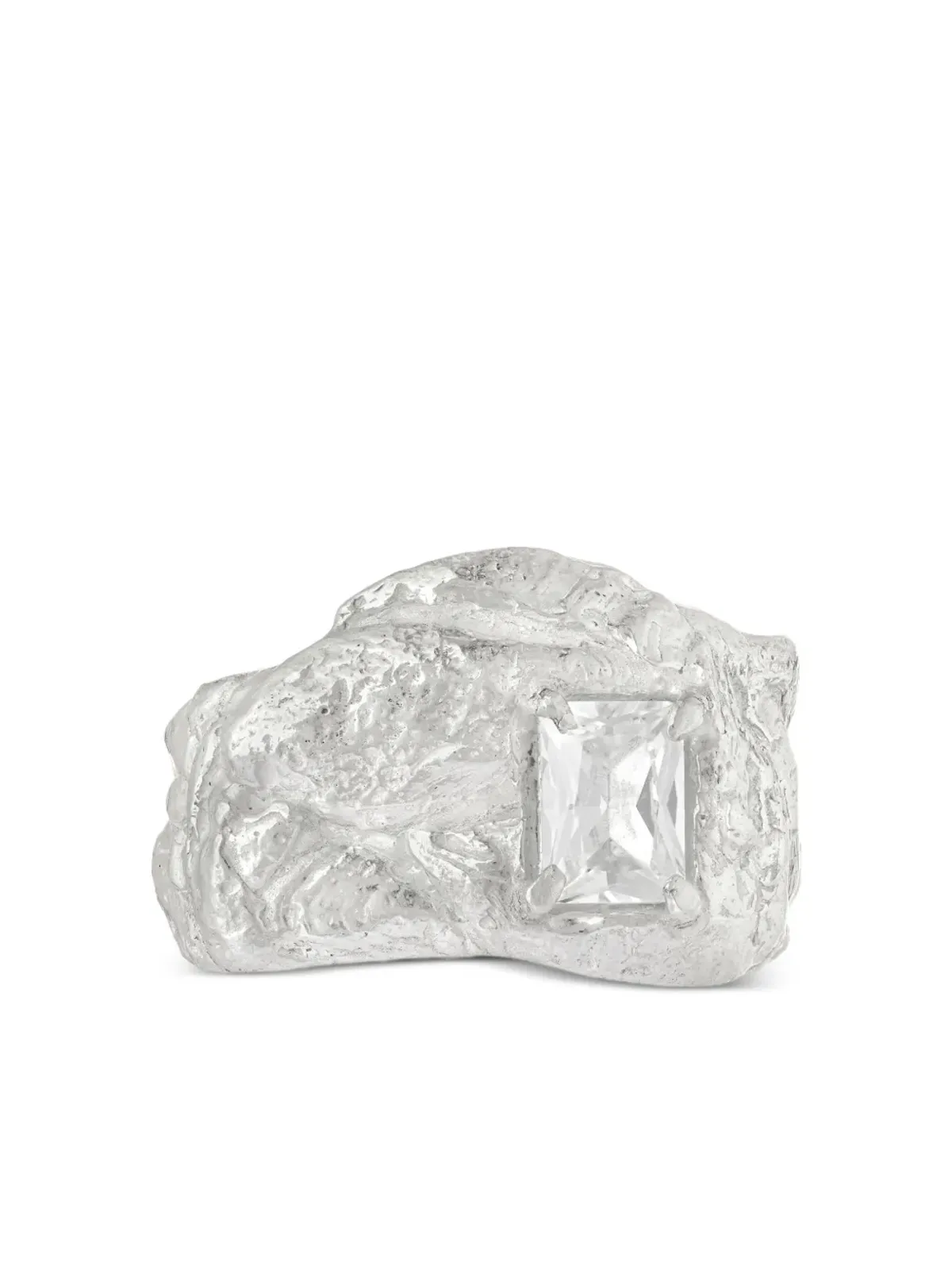 LOVENESS LEE Kai textured white sapphire ring - Silver - 画像1