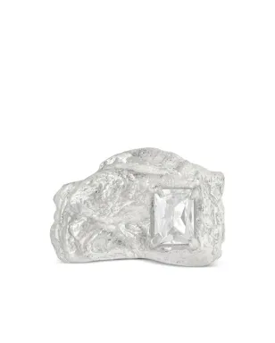 LOVENESS LEE Kai textured white sapphire ring - Silver - サムネイル1