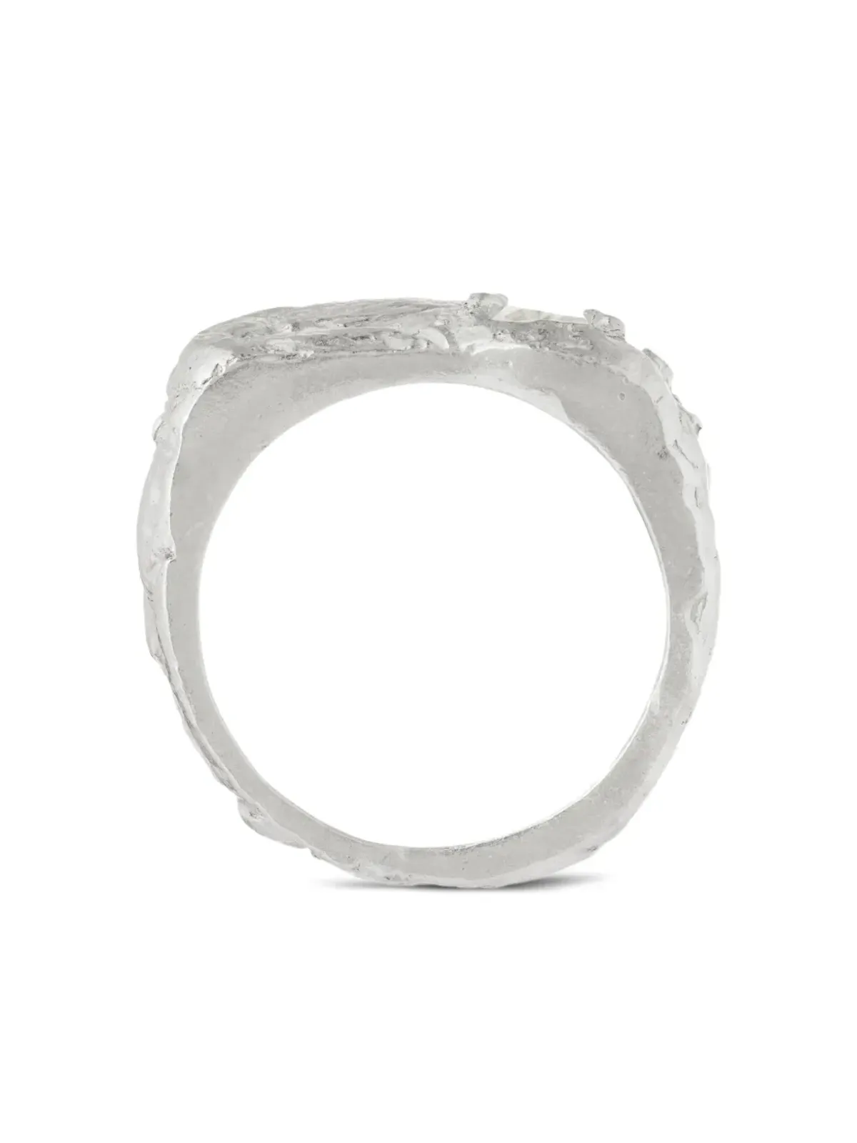 LOVENESS LEE Kai textured white sapphire ring - Silver - 画像4