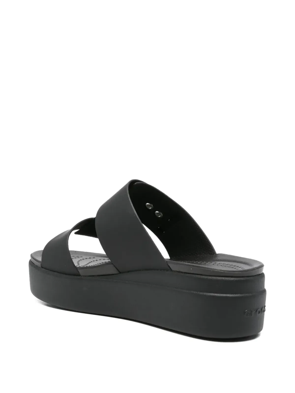 Crocs ブルックリン プラットフォーム ダブルバックル サンダル（ブラック） - 画像3