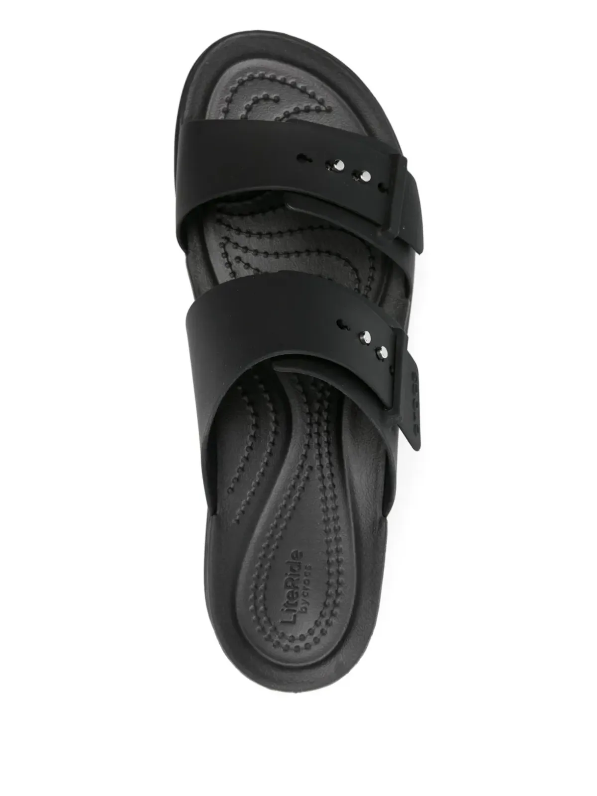 Crocs ブルックリン プラットフォーム ダブルバックル サンダル（ブラック） - 画像4