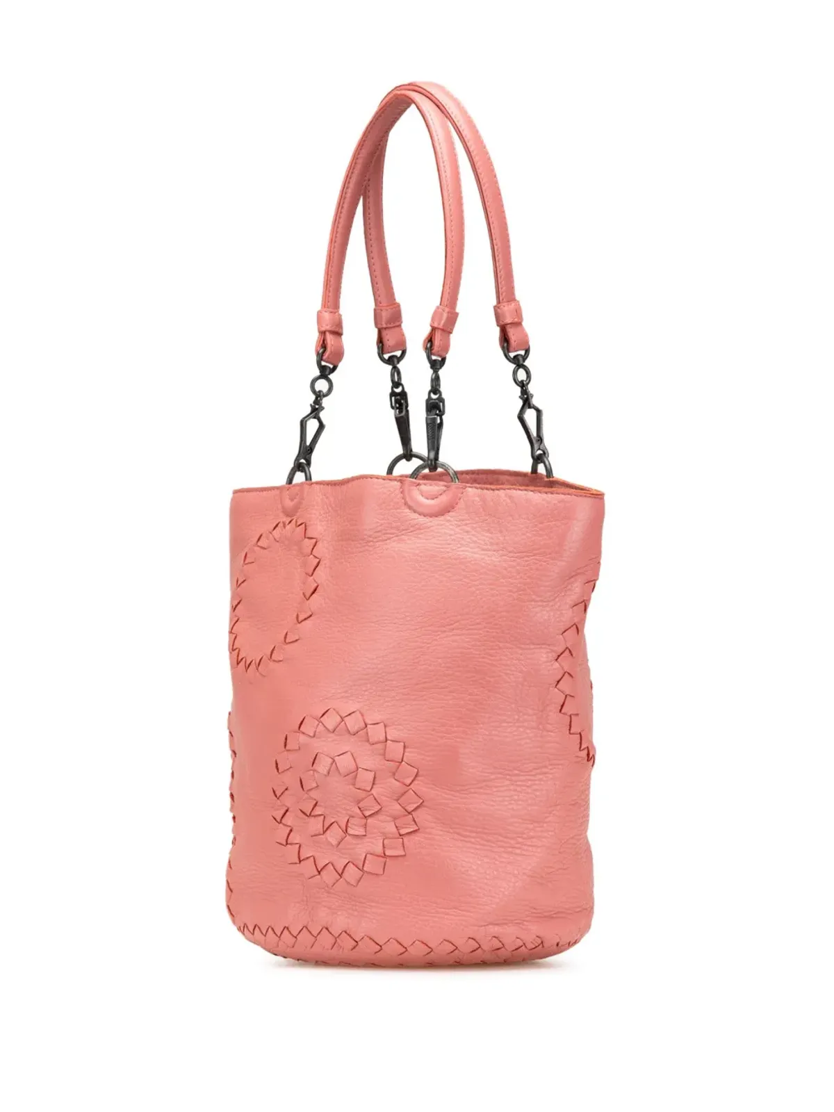 Bottega Veneta Vintage イントレッチァート・トリム入りセルボ バケットバッグ - 画像3