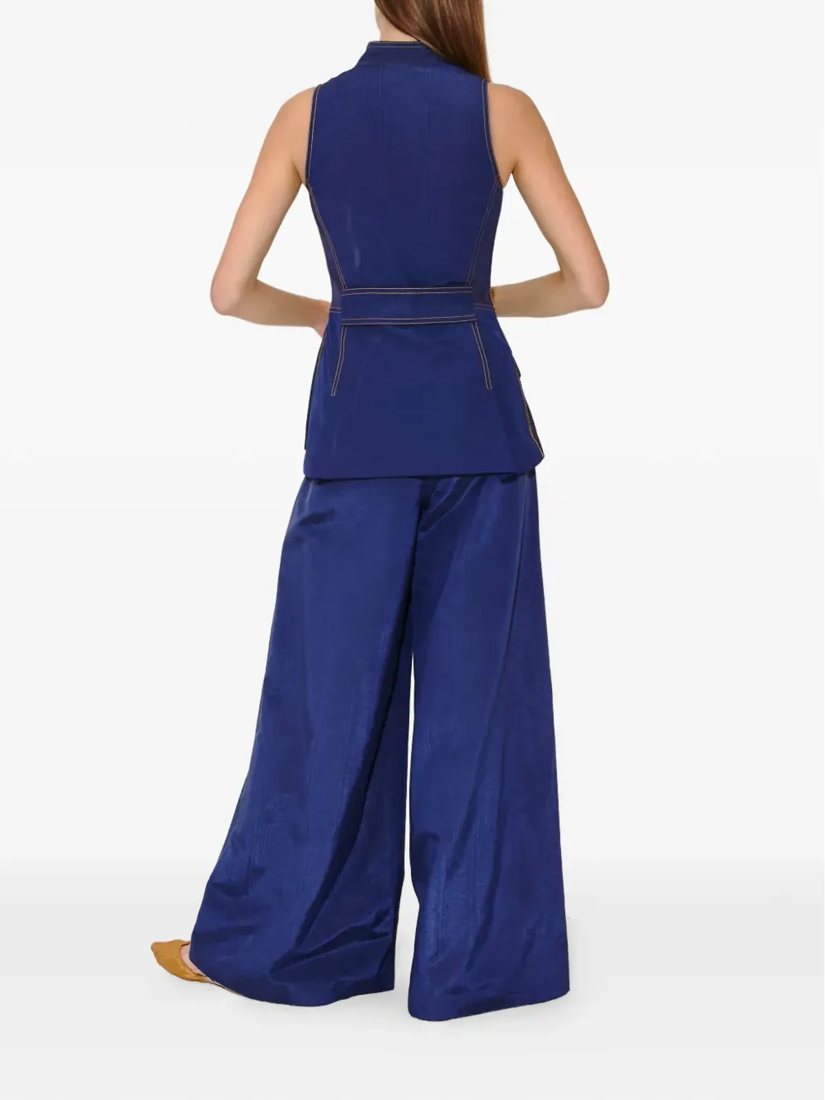 Rosie Assoulin ridged buttoned vest - Blue - 画像4