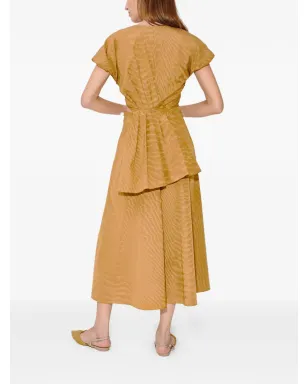 Rosie Assoulin カットアウト・モワレ・ドレス - イエロー - サムネイル4