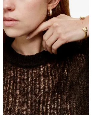 Alice Waese 14kt yellow gold Hinded Hands emerald bracelet - サムネイル2