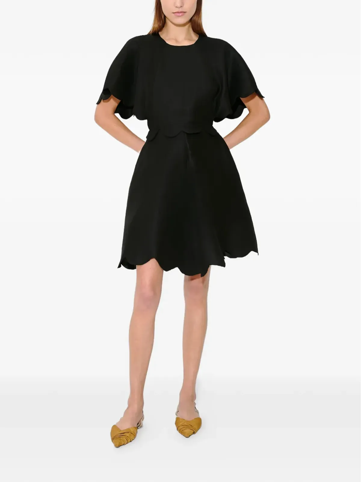 Rosie Assoulin バターカップ スカラップトリム ミニドレス - 画像4
