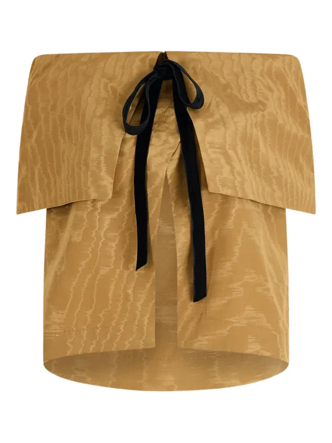 Rosie Assoulin Rosie Assoulin モアレリボン フラップジャック風ブラウスの商品画像