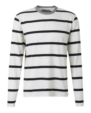 Officine Generale ストライプ長袖Tシャツ - ホワイト - サムネイル1