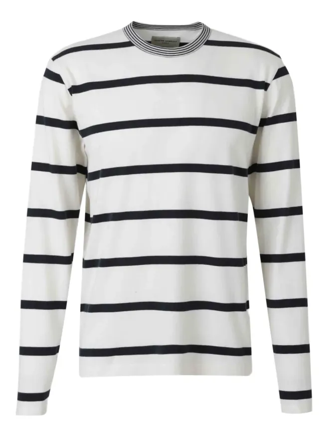Officine Generale Officine Generale ストライプ長袖Tシャツ - ホワイトの商品画像