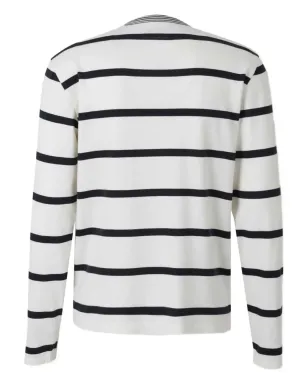 Officine Generale ストライプ長袖Tシャツ - ホワイト - サムネイル2