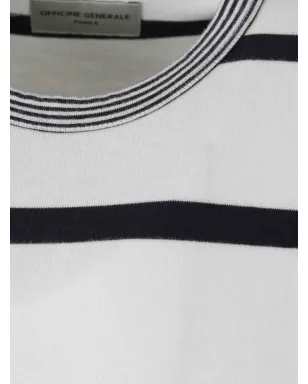 Officine Generale ストライプ長袖Tシャツ - ホワイト - サムネイル3