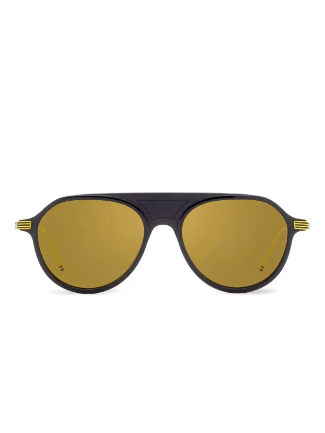 Thom Browne Eyewear Thom Browne Eyewear パイロット ゴールドディテール サングラスの商品画像