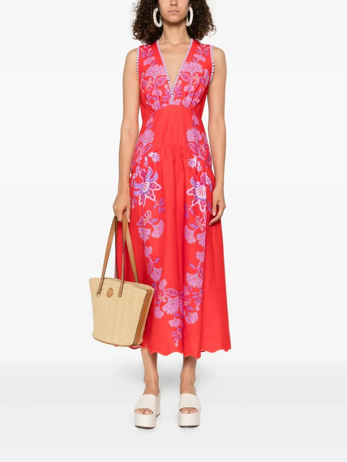 FARM Rio Porcelain Garden midi dress - 画像2