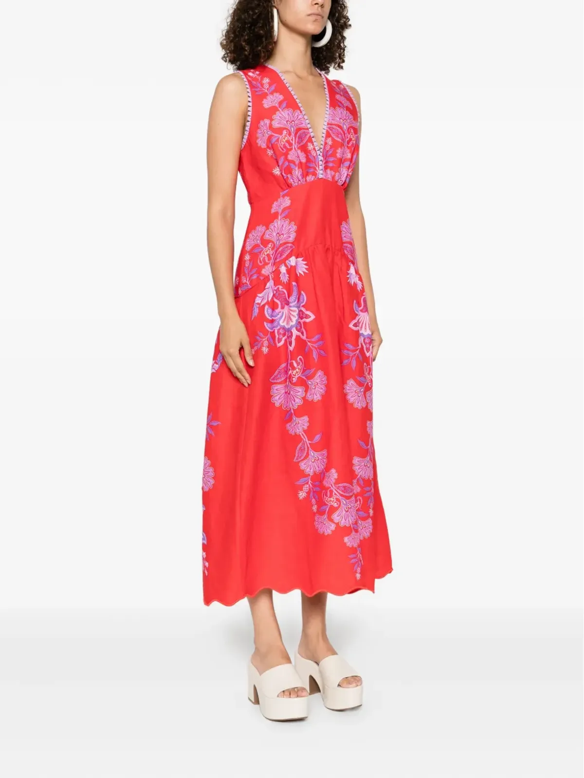 FARM Rio Porcelain Garden midi dress - 画像3