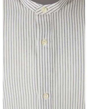 Officine Generale マンダリンカラー ストライプシャツ - サムネイル3