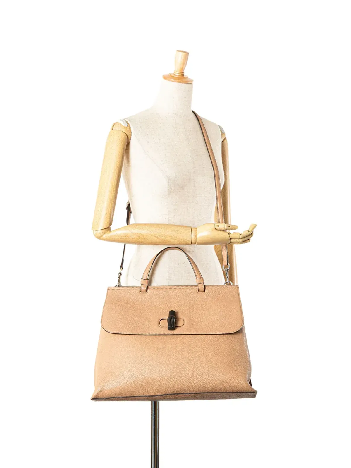 Gucci Pre-Owned レザー バンブー デイリ―サッチェル - 画像2