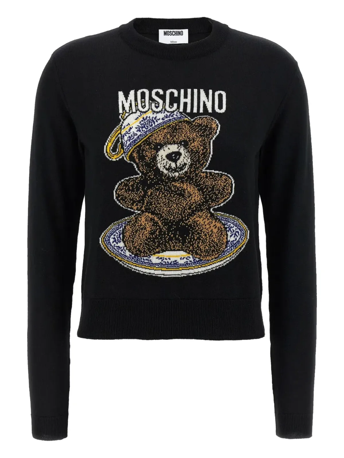 Moschino テディベア柄イントアーシア クルーネックセーター - 画像1
