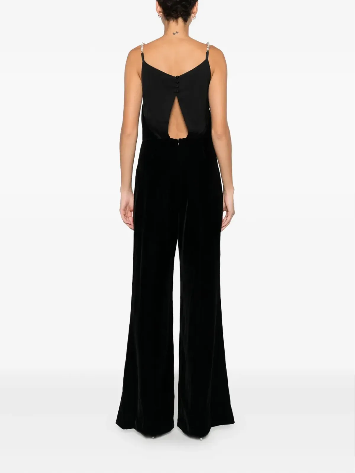 SANDRO ジュエルストラップ ベルベット ジャンプスーツ - 画像4