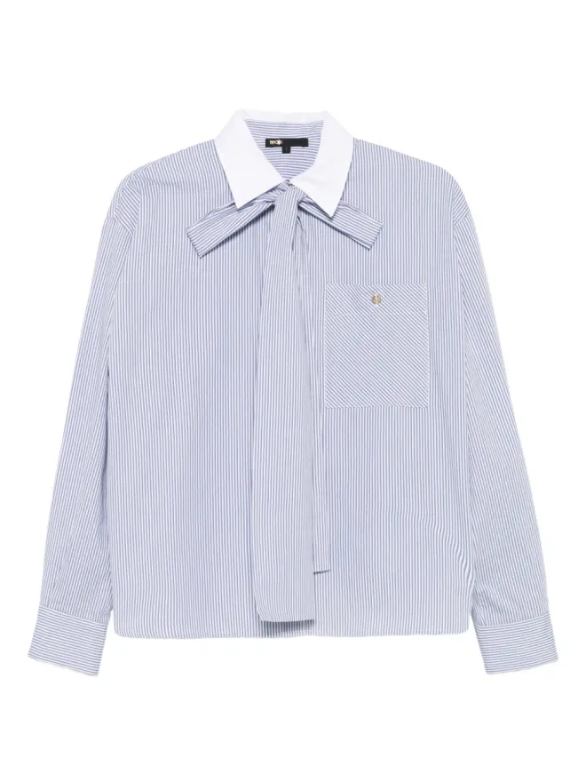 Maje Maje ストライプタイネックシャツ（ブルー）の商品画像