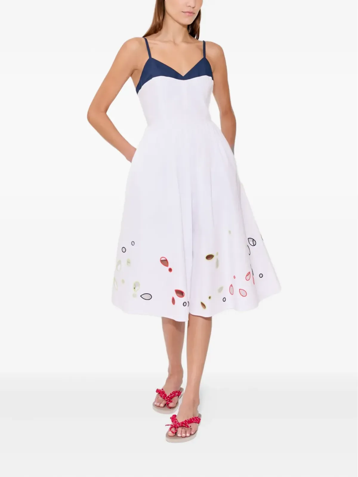 Rosie Assoulin The Undress broderie-anglaise poplin dress - White - 画像1