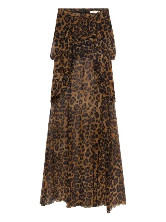 Blumarine Blumarine プリント入りフリルディテール スカートの商品画像