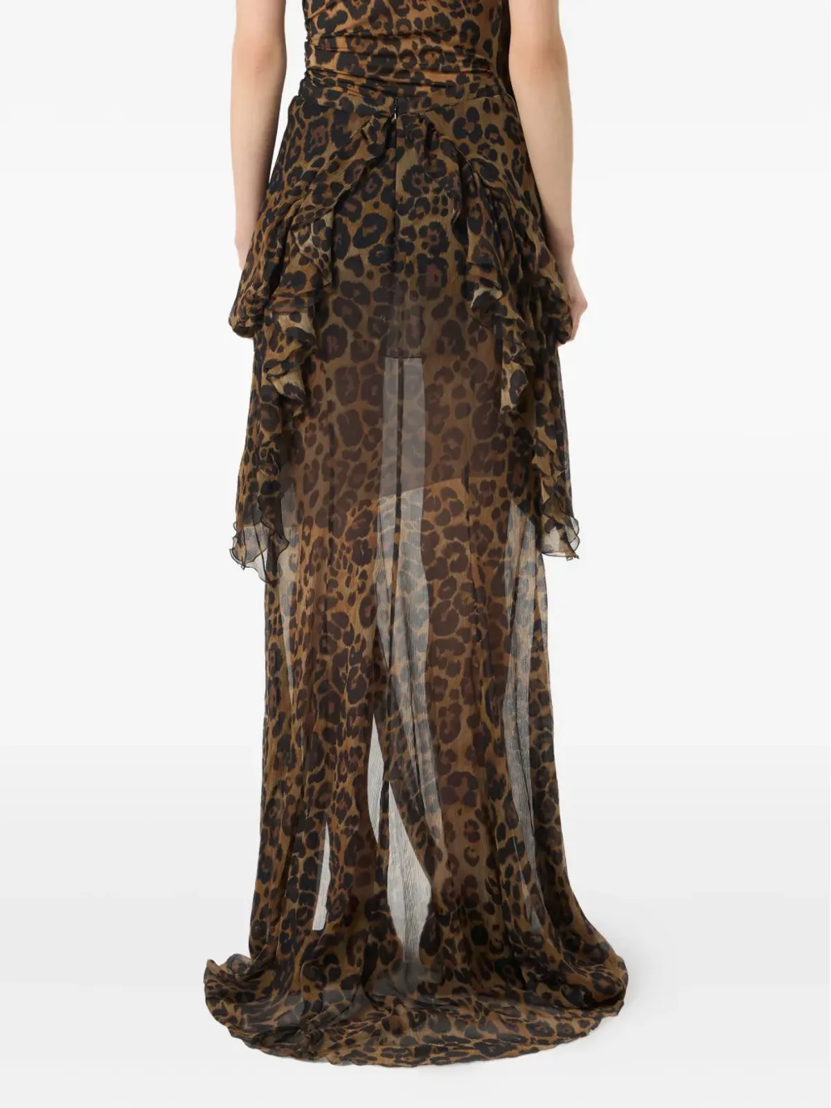 Blumarine プリント入りフリルディテール スカート - 画像4