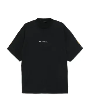 Balenciaga ロゴ刺繍袖パッチ Tシャツ - サムネイル1
