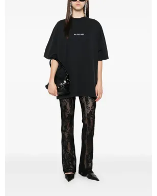 Balenciaga ロゴ刺繍袖パッチ Tシャツ - サムネイル3