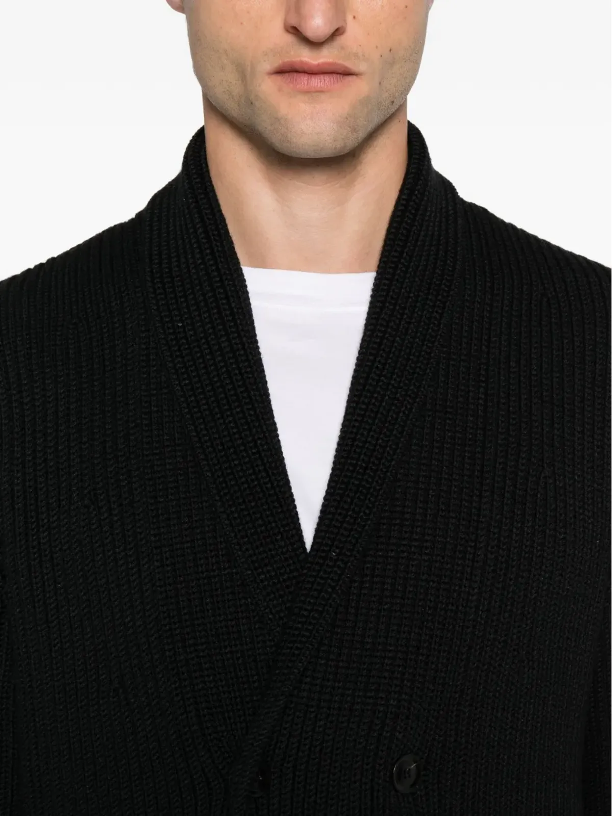 TOM FORD リブ編みダブルブレストカーディガン - 画像5