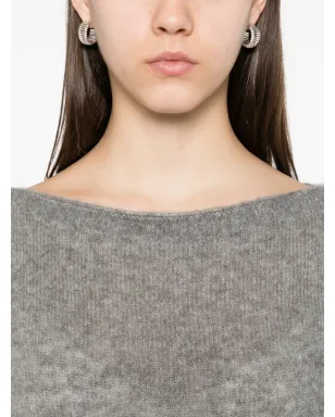 TOM FORD ボートネック カシミヤシルク混紡セーター（グレー） - サムネイル5